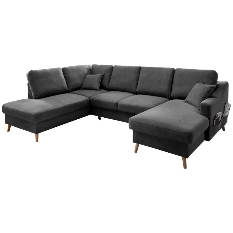 Wohnlandschaft in Struktur Anthrazit