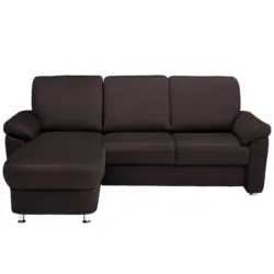 Ecksofa in Flachgewebe Mokka 163/220 cm