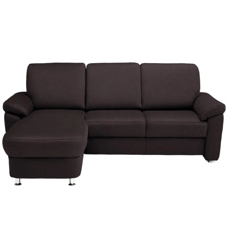 Ecksofa in Flachgewebe Mokka 163/220 cm