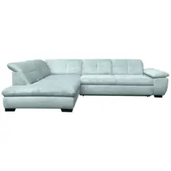Ecksofa in Cord Pastellblau 242/313 cm