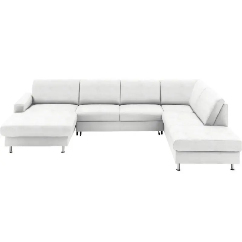 Wohnlandschaft in Echtleder Wei&szlig;