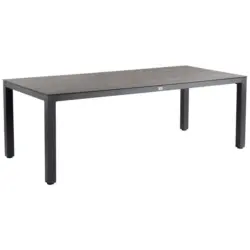 Gartentisch Metall, Kunststoff Grau rechteckig