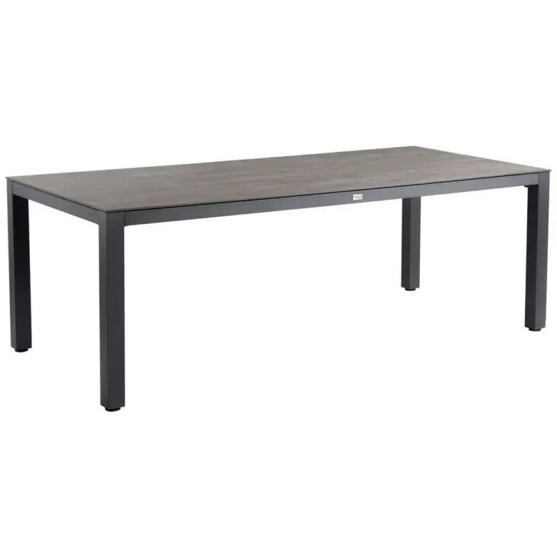 Gartentisch Metall, Kunststoff Grau rechteckig
