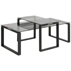 Couchtisch in Metall, Glas 115/55/45 cm