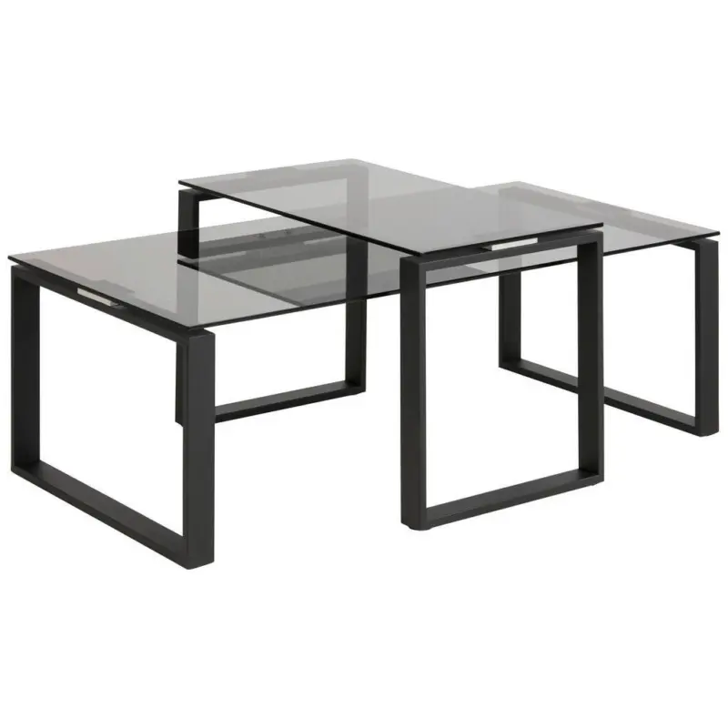 Couchtisch in Metall, Glas 115/55/45 cm