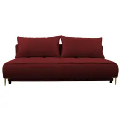 Schlafsofa in Velours Bordeaux