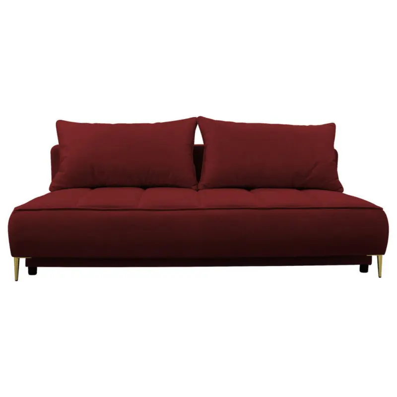 Schlafsofa in Velours Bordeaux