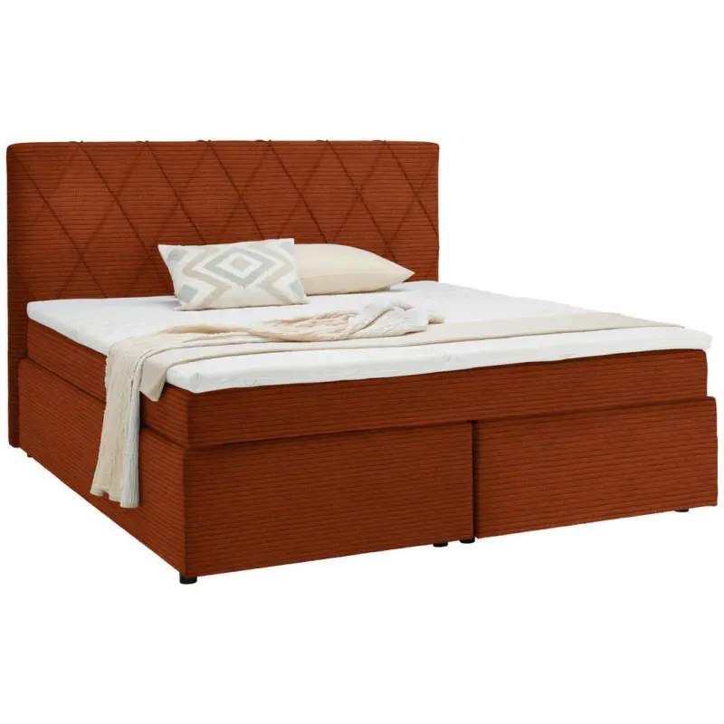Boxspringbett 180/200 cm in Rostfarben