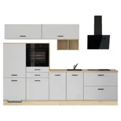 K&uuml;chenleerblock 300 cm in Wei&szlig;