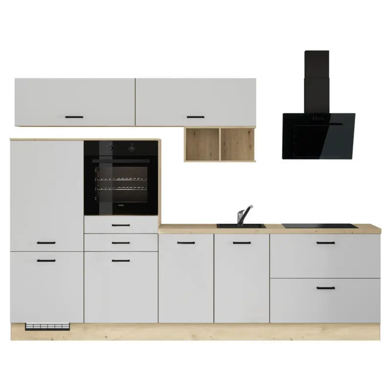 K&uuml;chenleerblock 300 cm in Wei&szlig;