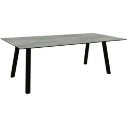 Gartentisch Kunststoff Grau rechteckig