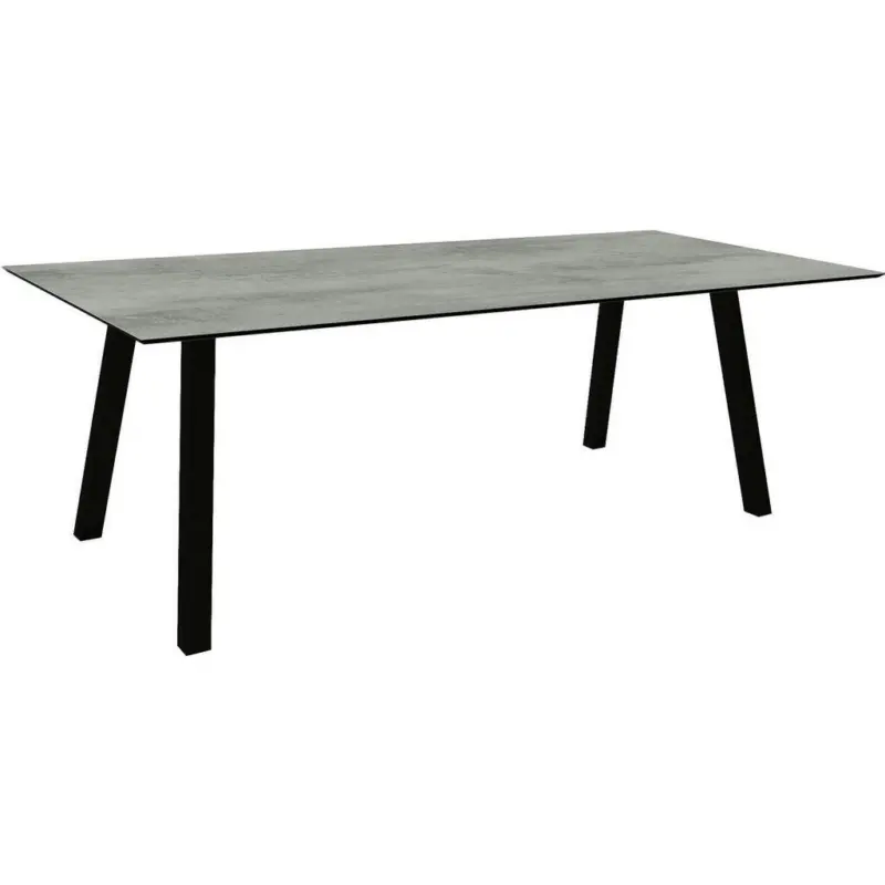 Gartentisch Kunststoff Grau rechteckig