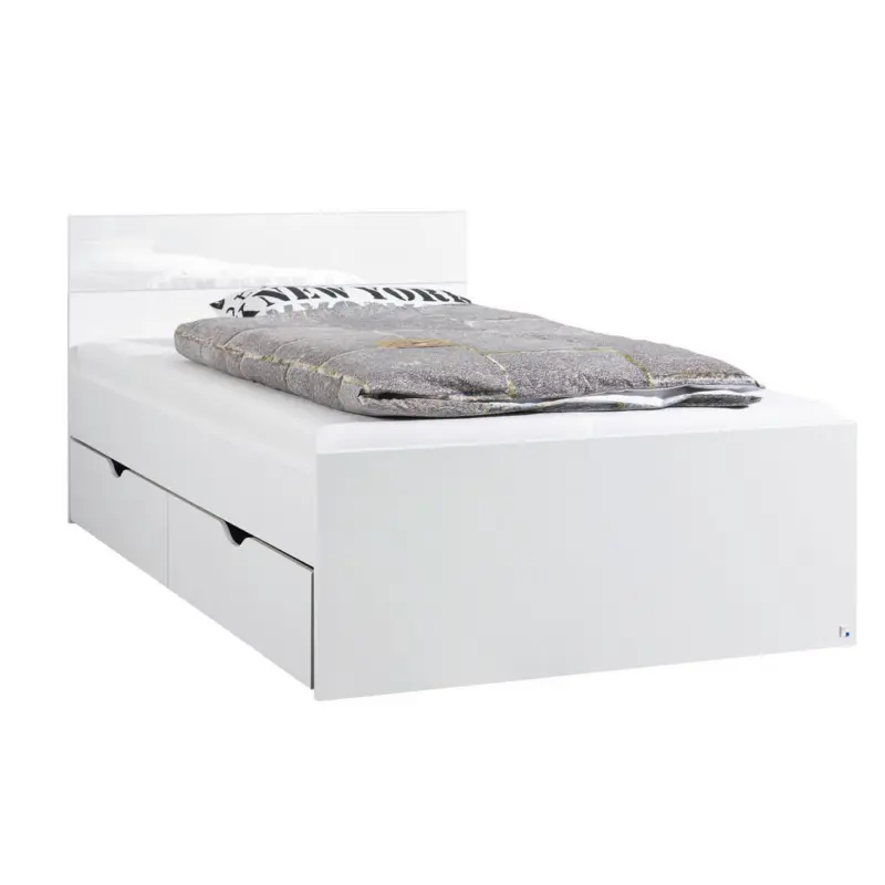 Stauraumbett 100/200 cm in Wei&szlig;