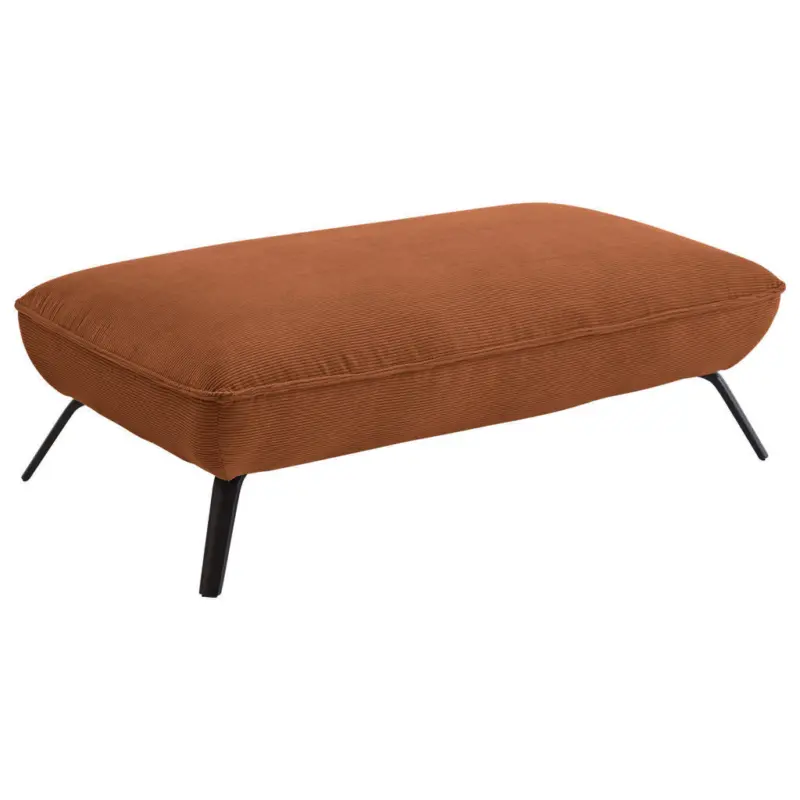Hocker in Textil Cognac
