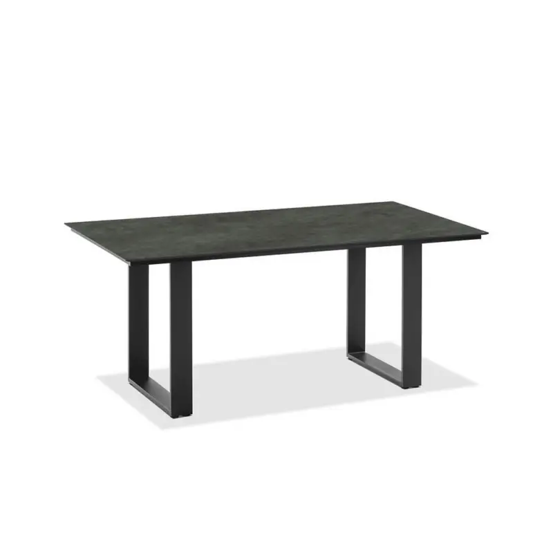 Gartentisch Kunststoff Anthrazit, Graphitfarben rechteckig