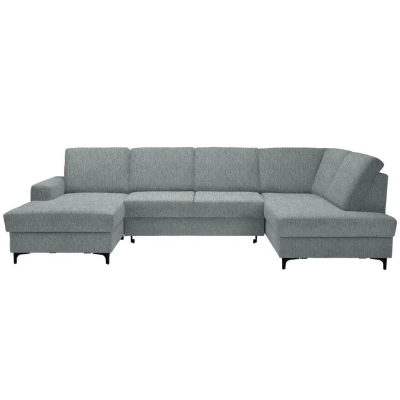 Wohnlandschaft in Webstoff Grau, Gr&uuml;n