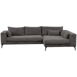 Ecksofa in Cord Grau 313/172 cm