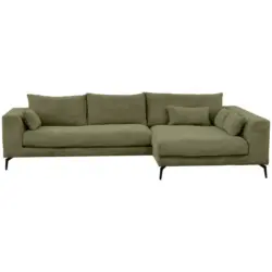 Ecksofa in Cord Olivgr&uuml;n 313/172 cm
