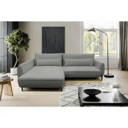 Ecksofa Abriamo in Boucl&eacute; Grau