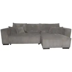 Ecksofa in Cord Mokka