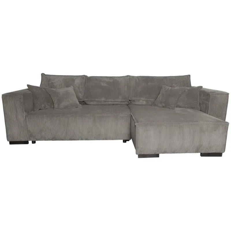 Ecksofa in Cord Mokka