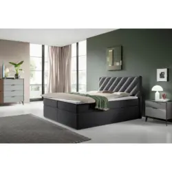 Boxbett 140/200 cm in Anthrazit