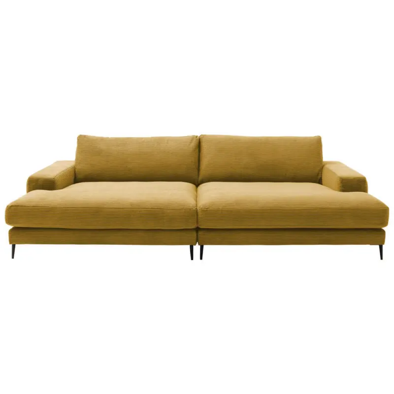 Bigsofa in Cord Goldfarben