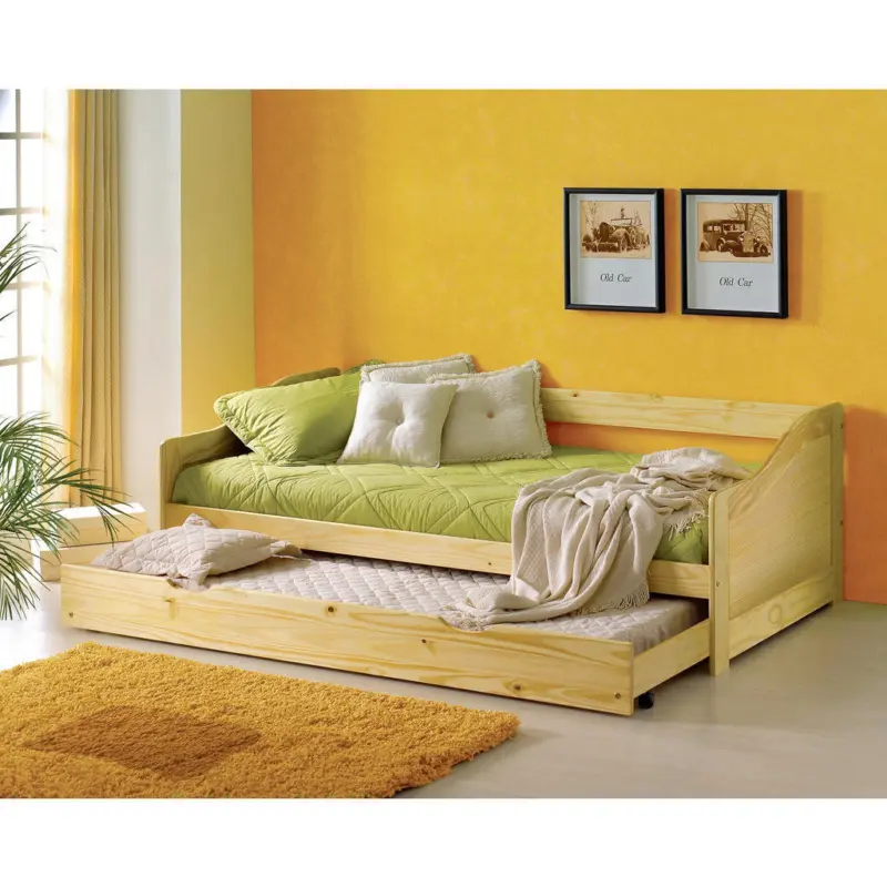 Stauraumbett 90/200 cm in Naturfarben