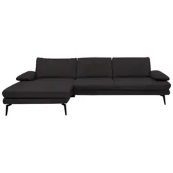 Ecksofa Beldomo Premium in Echtleder Dunkelbraun 180/310 cm