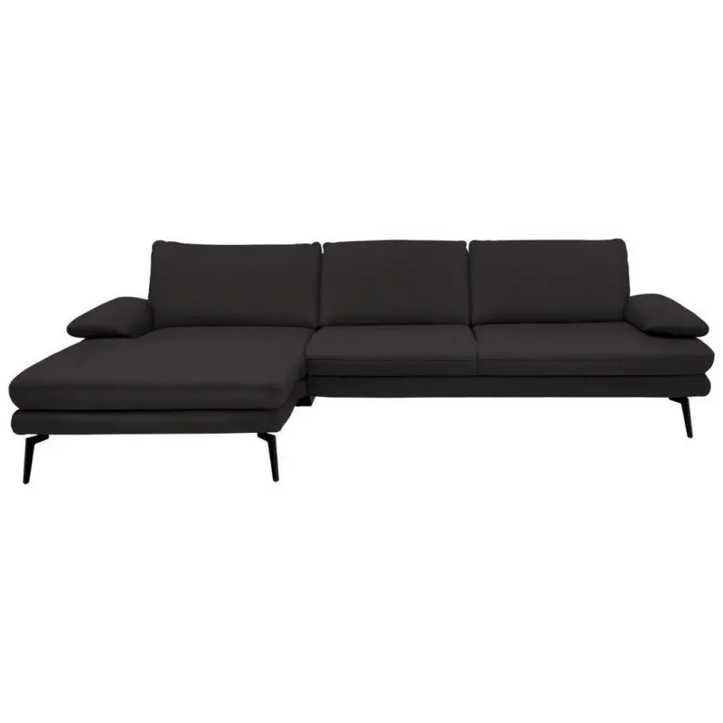 Ecksofa Beldomo Premium in Echtleder Dunkelbraun 180/310 cm