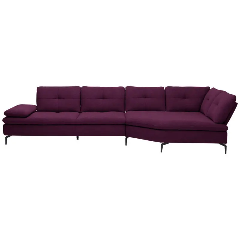 Ecksofa in Flachgewebe Violett 344/157 cm