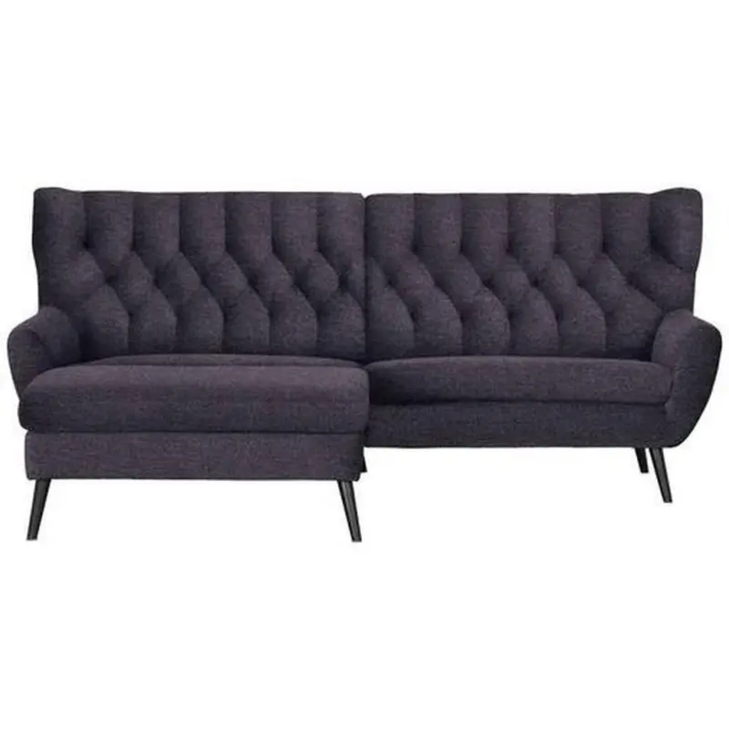 Ecksofa in Flachgewebe Blau, Violett 165/237 cm