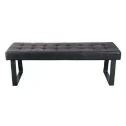 Sitzbank in Metall, Textil Schwarz