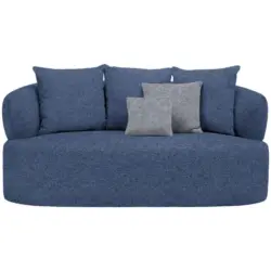 2-Sitzer-Sofa in Flachgewebe Dunkelblau