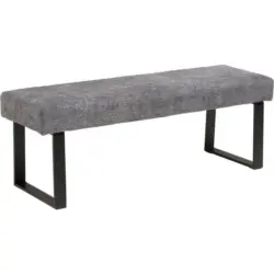 Sitzbank in Metall, Textil Dunkelgrau