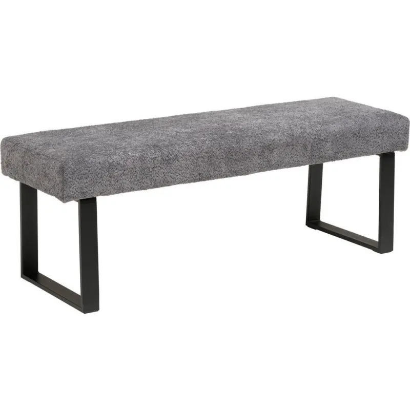 Sitzbank in Metall, Textil Dunkelgrau