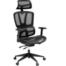 Drehstuhl in Netzbespannung Schwarz