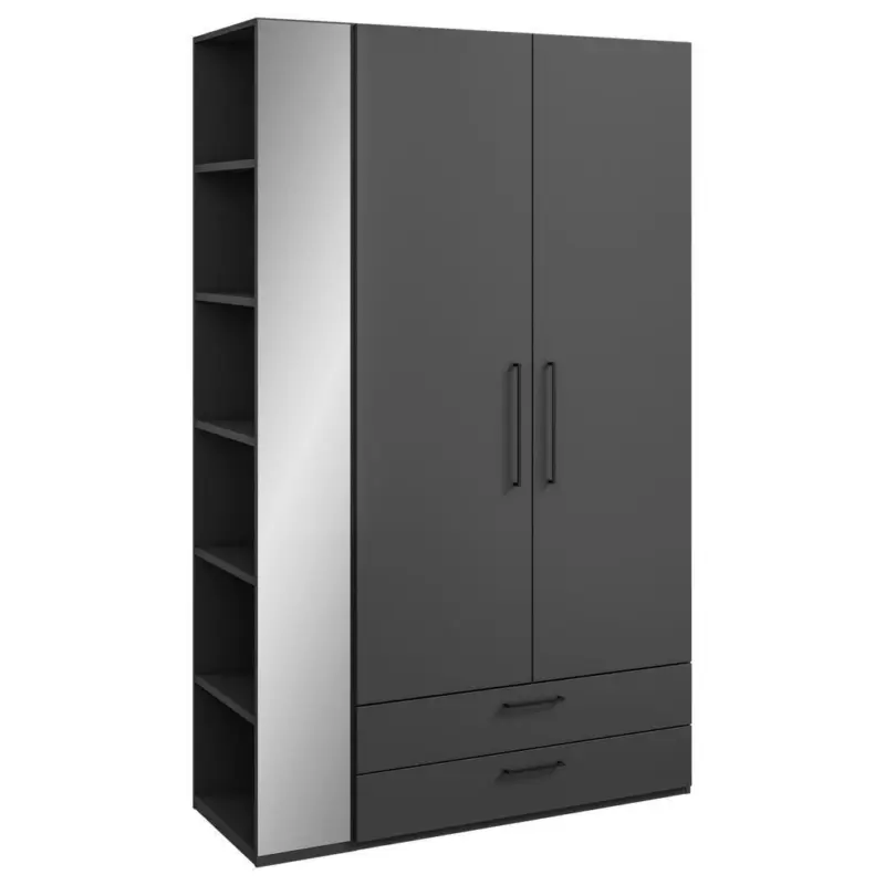Kleiderschrank in Graphitfarben