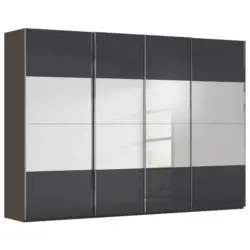 Schwebet&uuml;renschrank in Graphitfarben, Schwarz