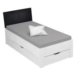 Stauraumbett 90/200 cm in Wei&szlig;