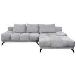 Ecksofa in Chenille Grau