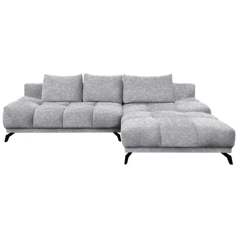 Ecksofa in Chenille Grau
