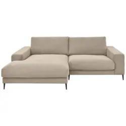 Ecksofa in Feincord Sandfarben 177/253 cm