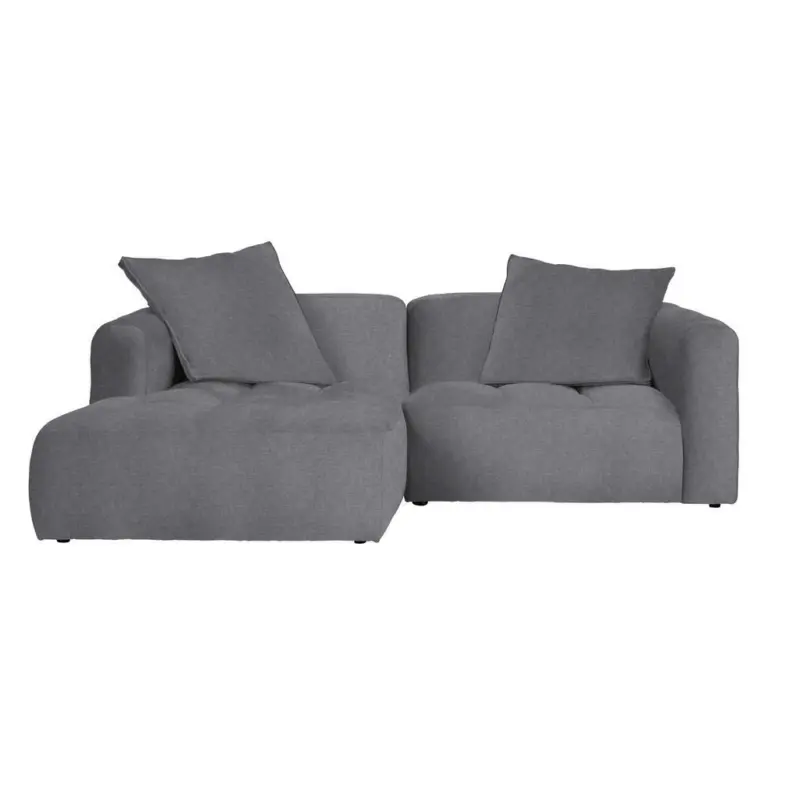 Ecksofa Mosso in Flachgewebe Grau 173/240 cm
