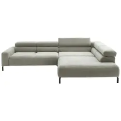 Ecksofa inkl. Funktion in Cord Graubraun 314-317/221-224 cm