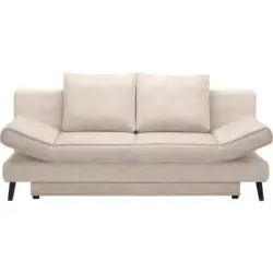 Schlafsofa in Flachgewebe Sandfarben