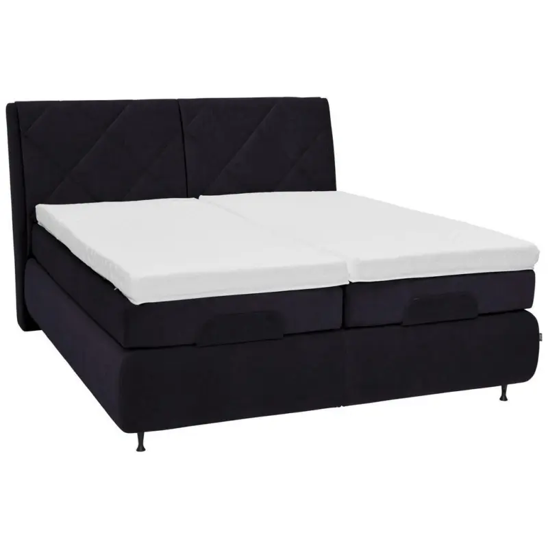 Boxspringbett 180/200 cm in Dunkelgrau