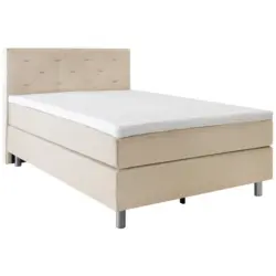 Boxspringbett 140/200 cm in Beige