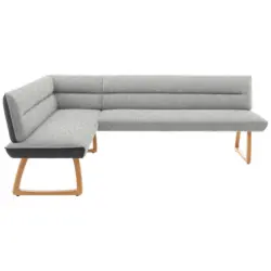 Eckbank 162/237 cm in Hellgrau, Dunkelgrau