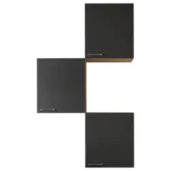 K&uuml;chenoberschrank 100/168,3/34,6 cm in Schwarz, Eichefarben